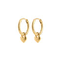 Boucles D'oreilles Créoles En Or 14K - Lot De 3 Paires Cœur Hypoallergénique Pour Piercings Multiples - 8