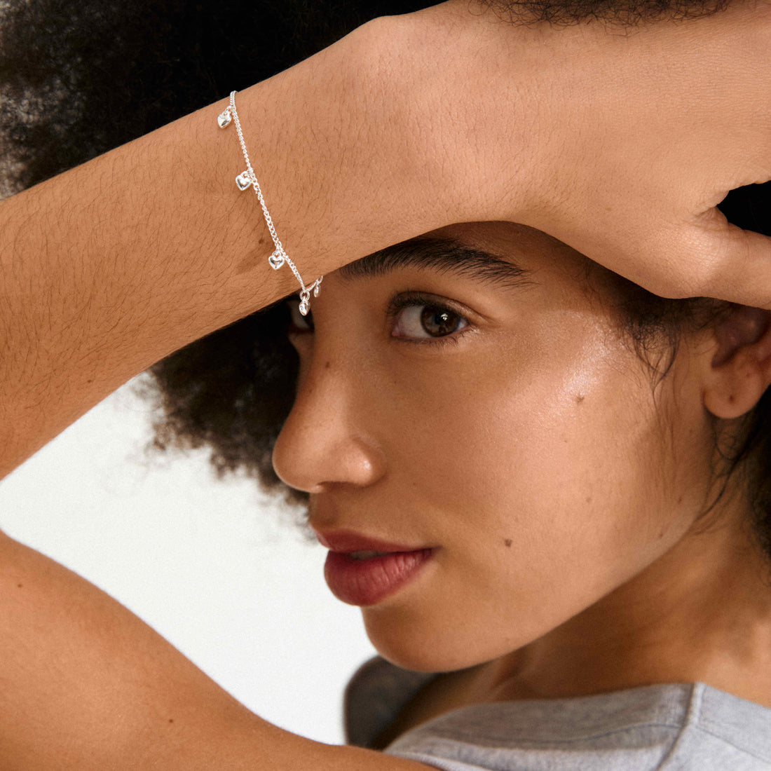 ALAIA bracelet pendentifs cœur recyclé