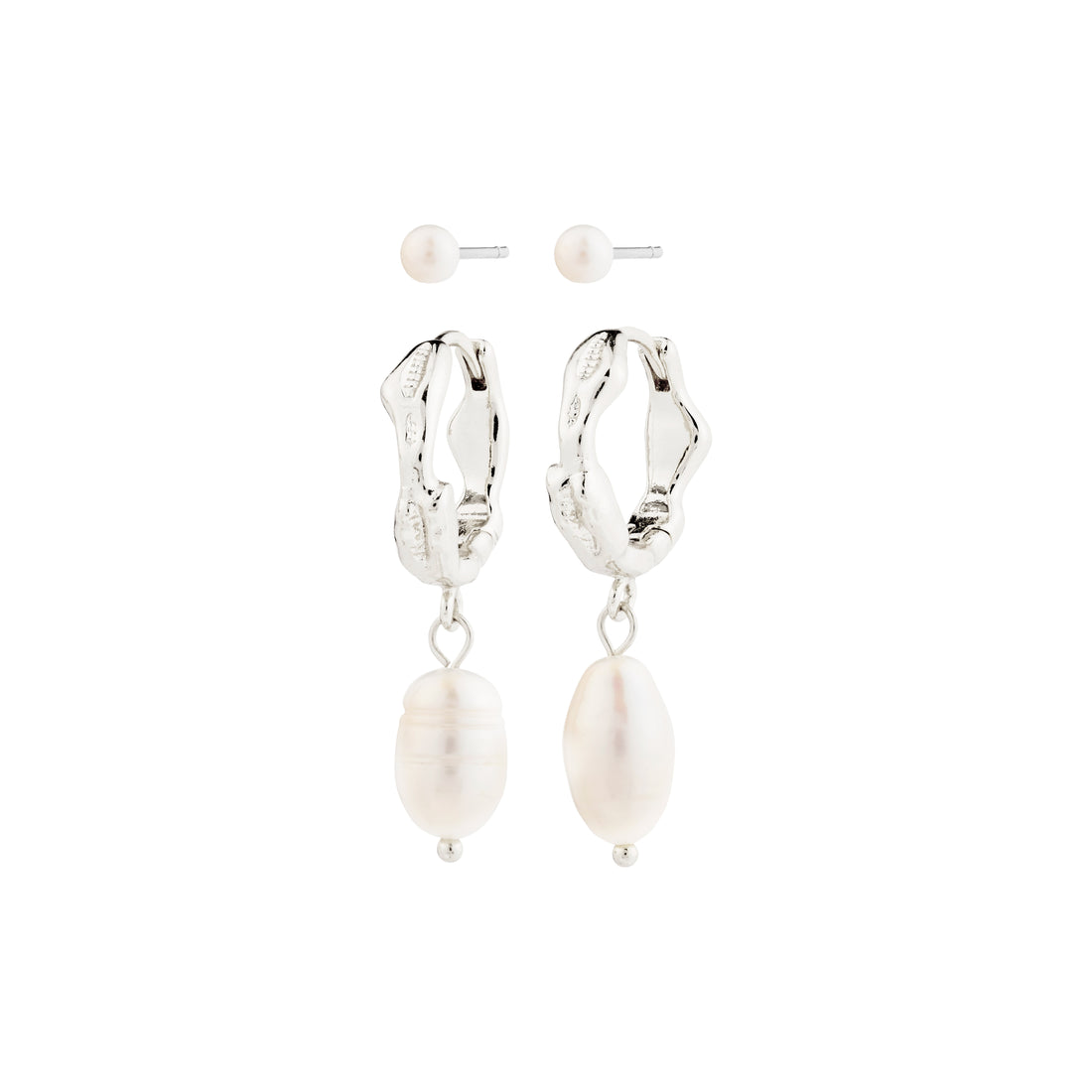 PILGRIM JONNE pearl earrings 2-in-1 set