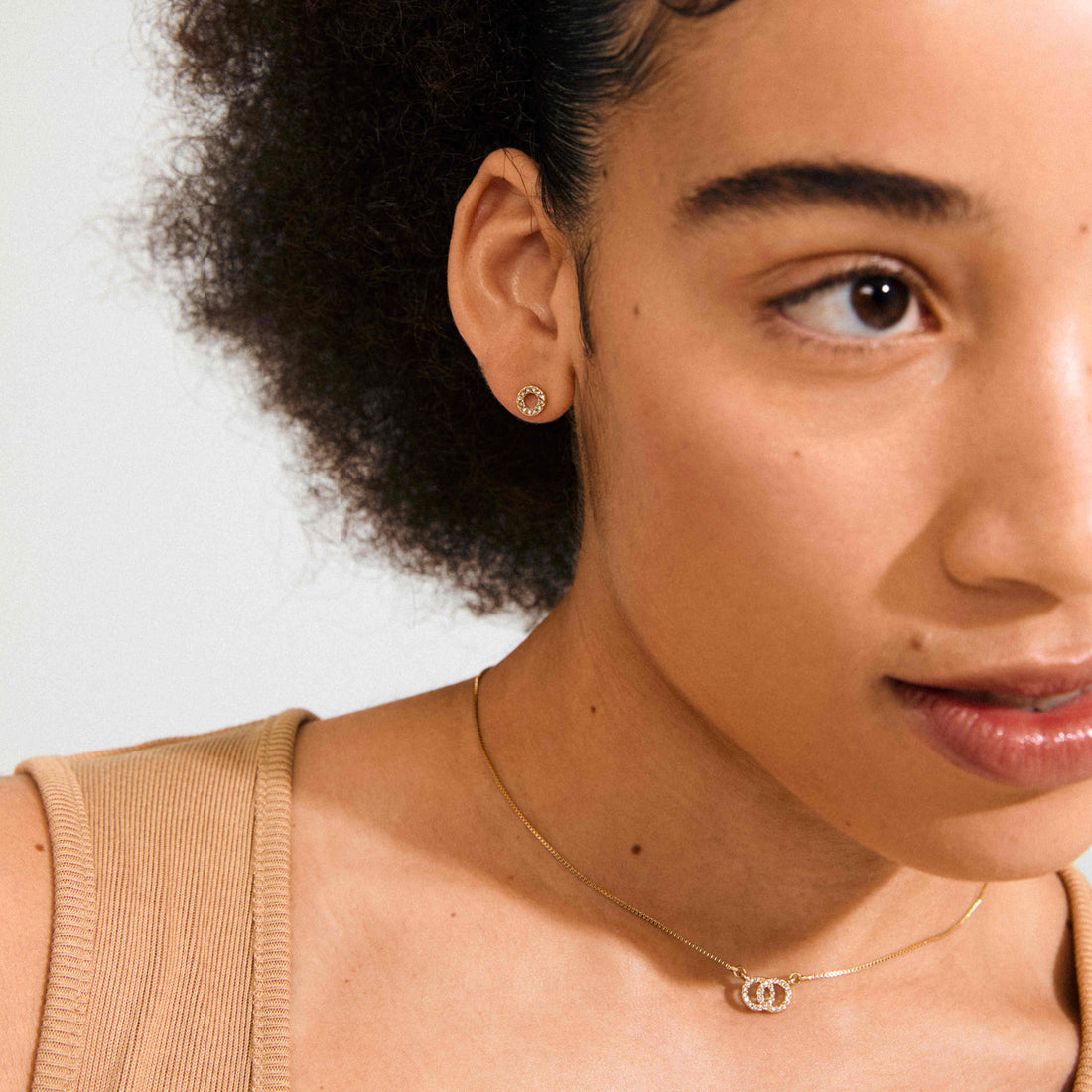 HARLAN recycled crystal necklace & earrings set