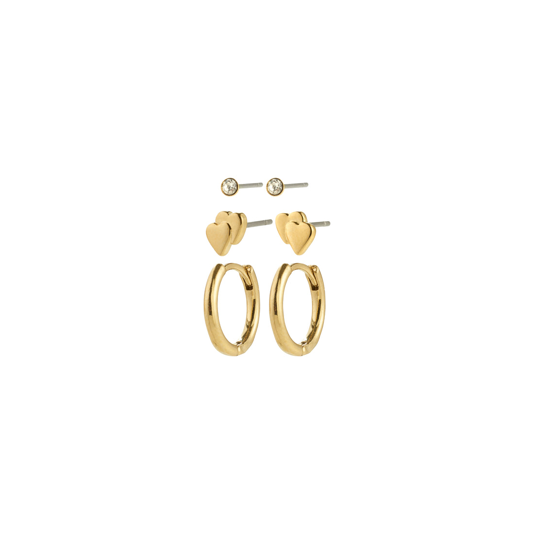 HALO recycled hoop & stud earrings 3-in-1