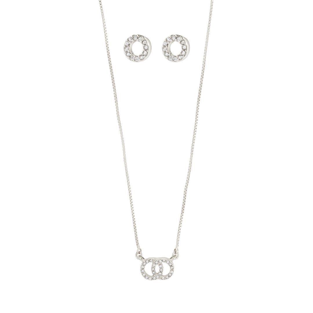 HARLAN recycled crystal necklace & earrings set