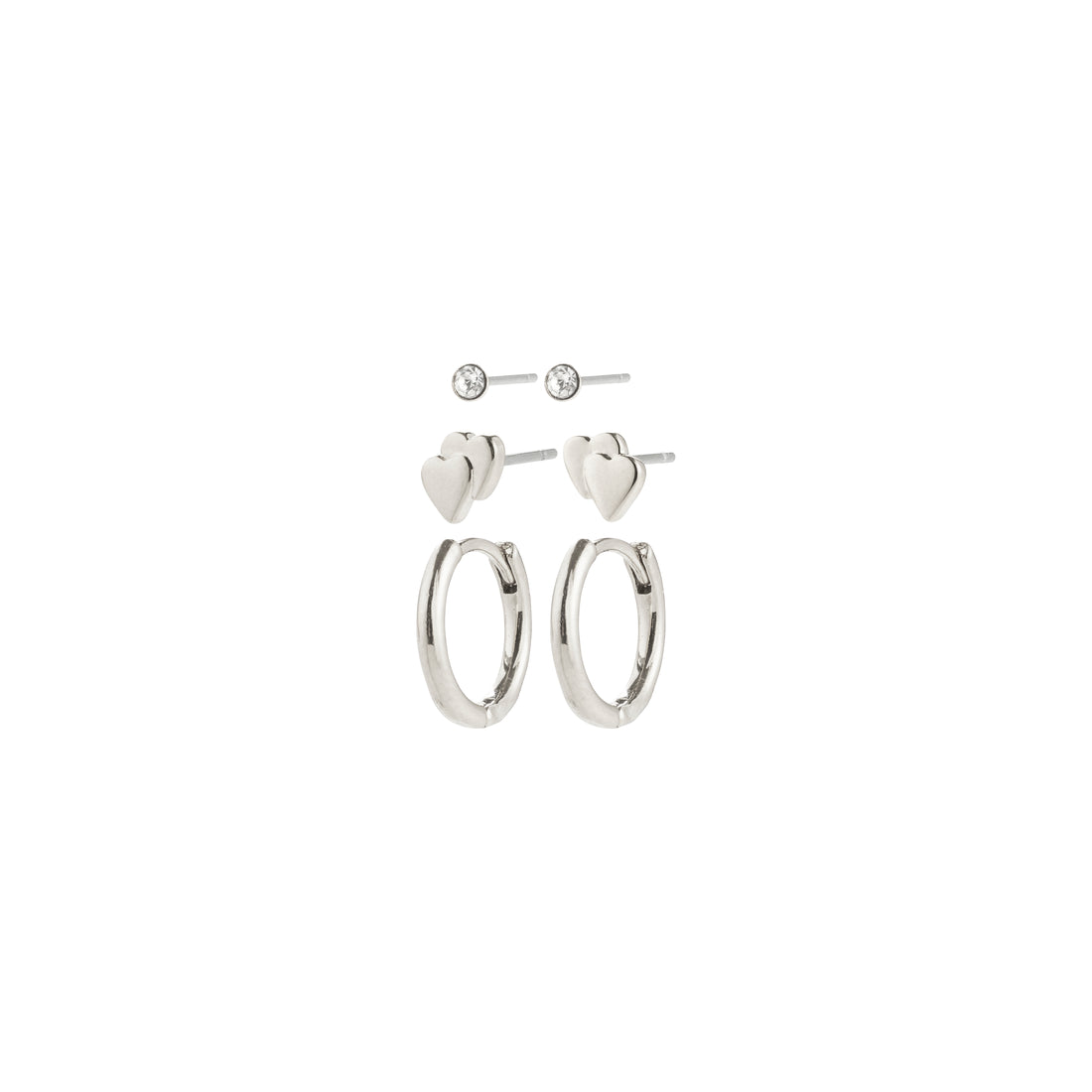 HALO recycled hoop & stud earrings 3-in-1