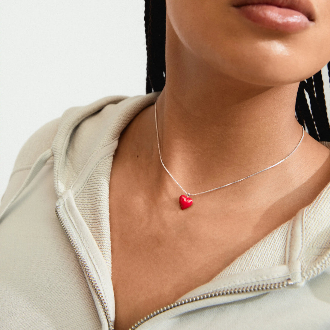 MAEVE Collier Cœur Rouge recyclé