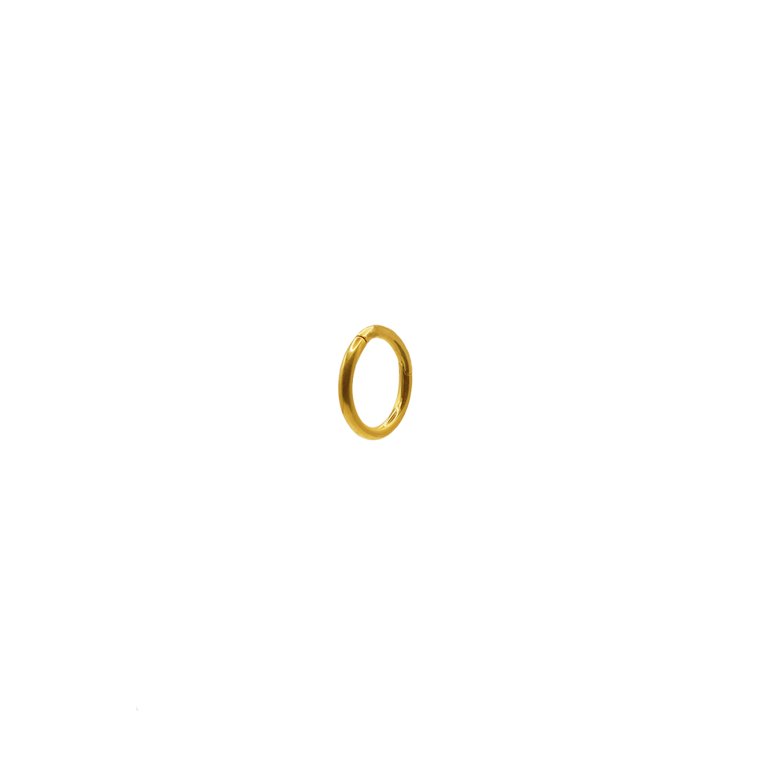 PIERCING STUDIO: Clicker Hoop 24K PVD Gold 16G 8mm