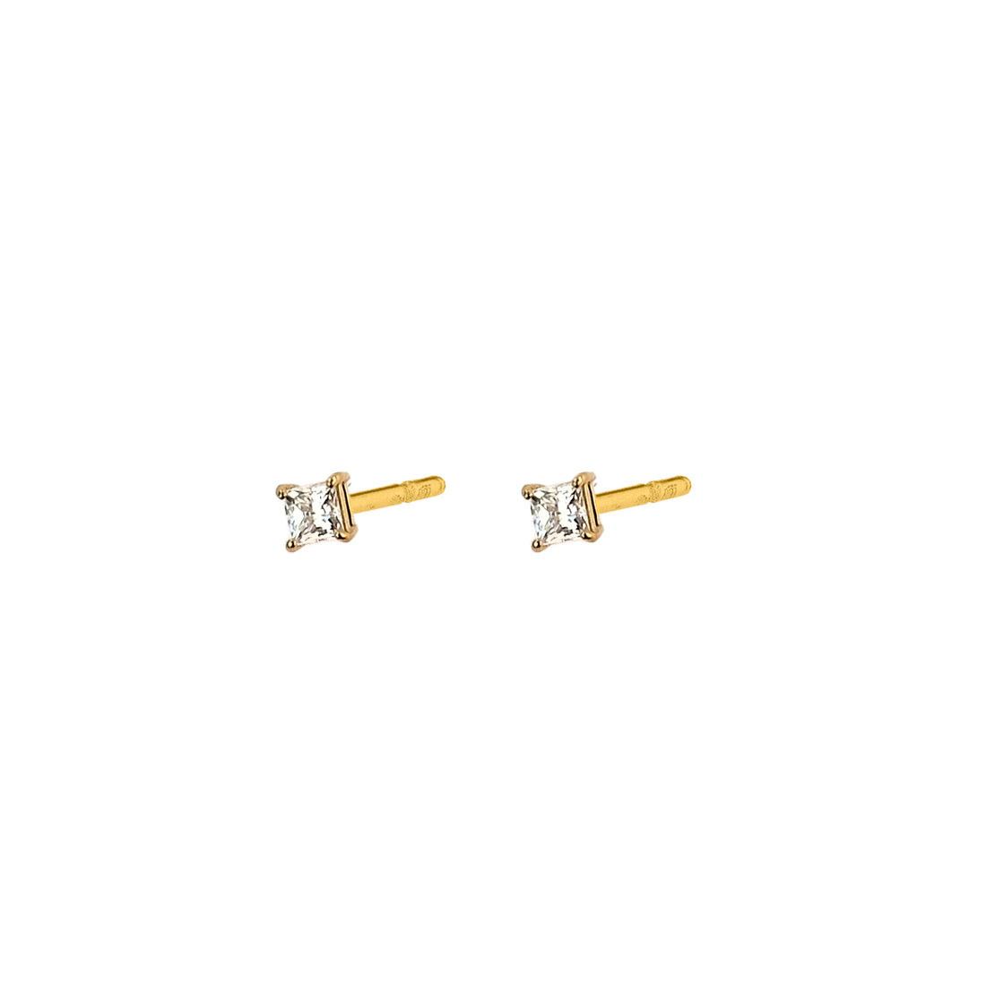 STUDIO DE PIERCING : Carré en Cristal Or PVD 24 carats