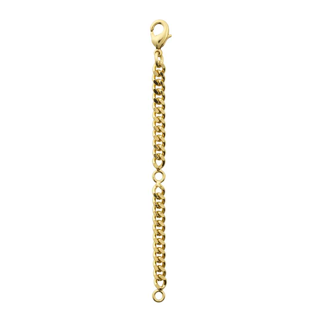 RECYCLED EXTENSION CHAIN, 9 cm, gold-plated