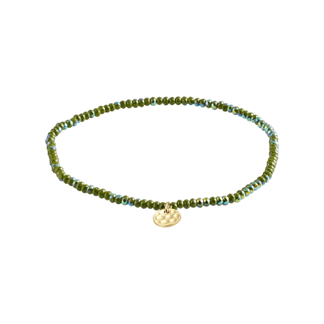 Bracelet indie vert khaki