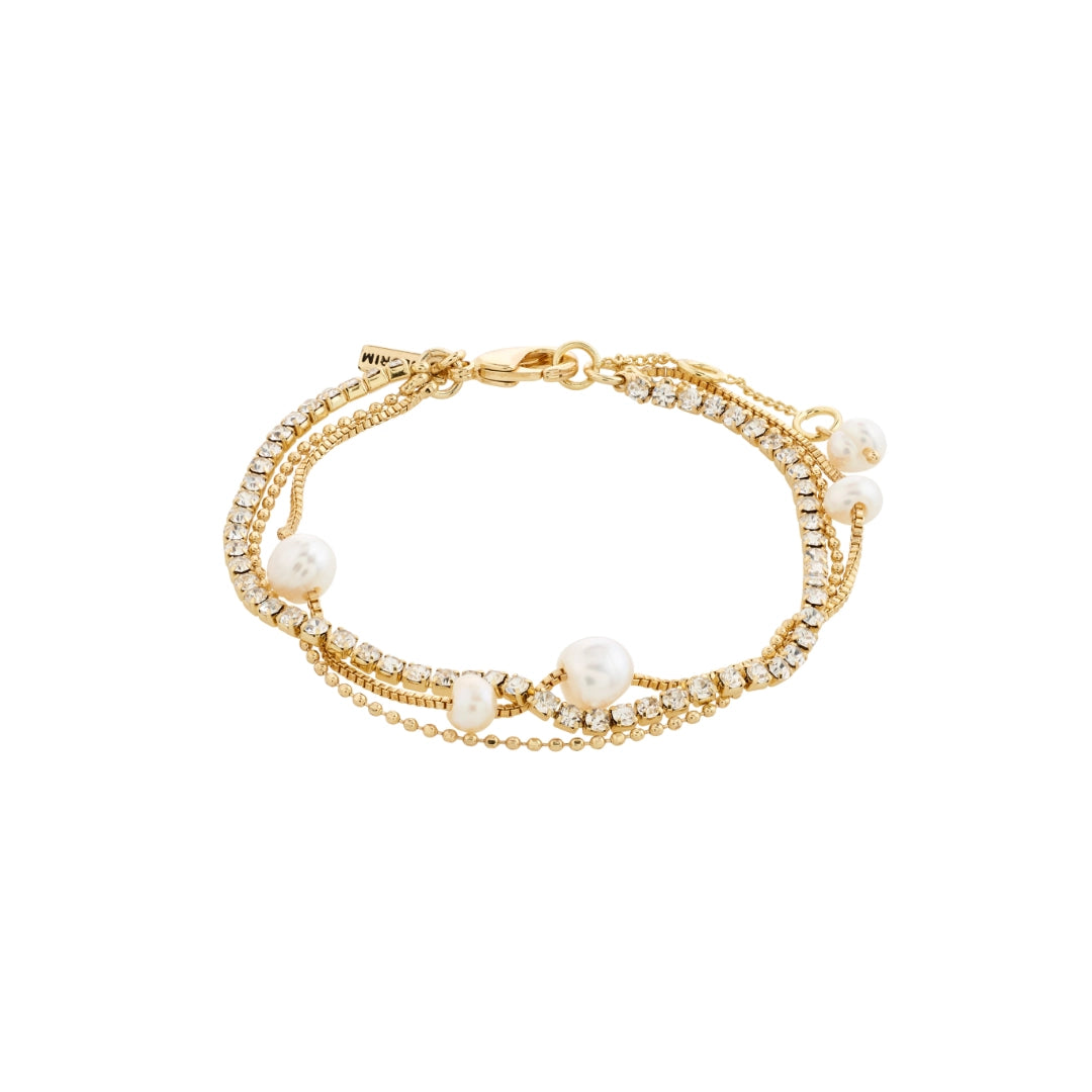 BREEZE recycled pearl & crystal bracelet