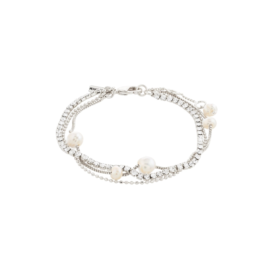 BREEZE recycled pearl & crystal bracelet