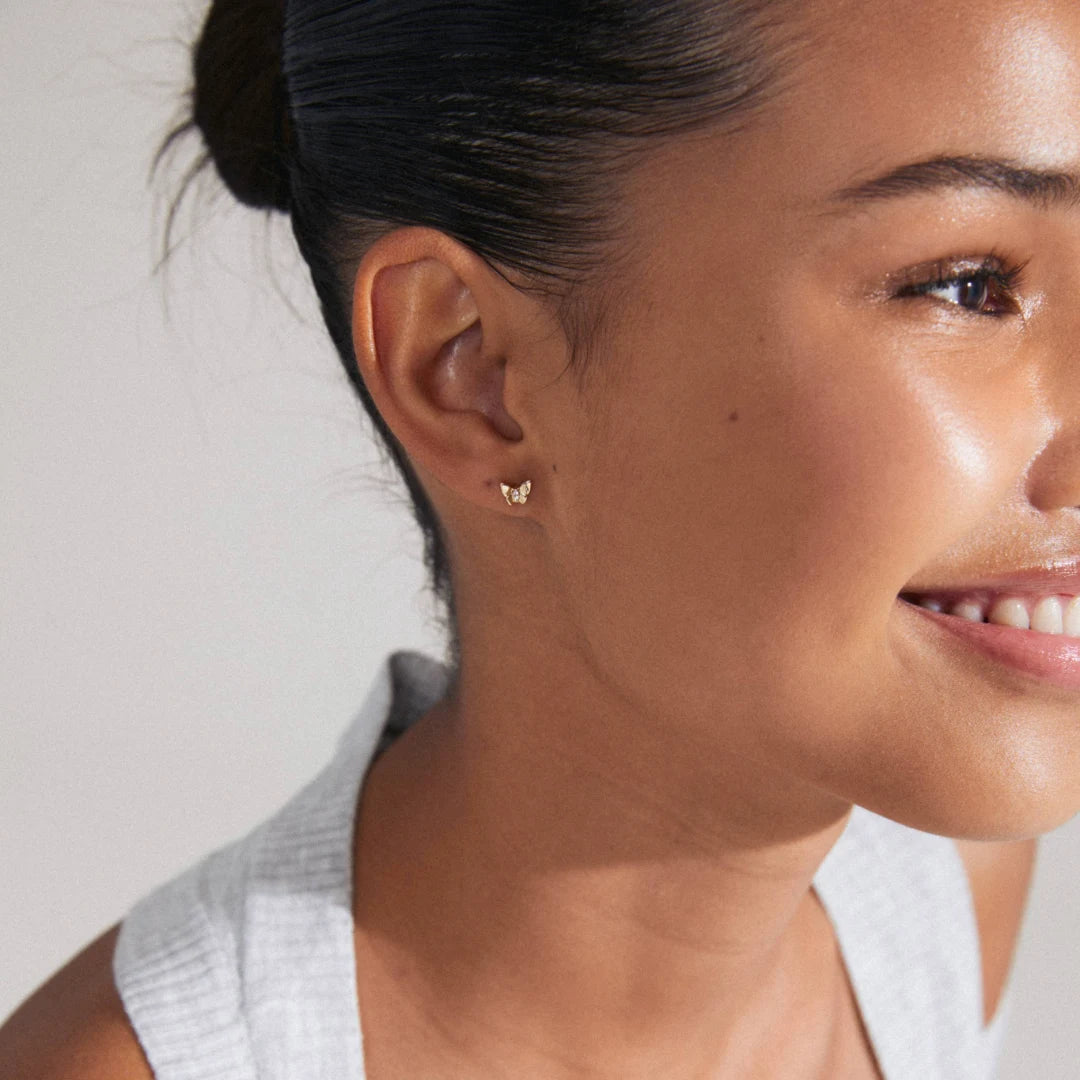 OLYMPIA Crystal Butterfly Recycled Single Earring
