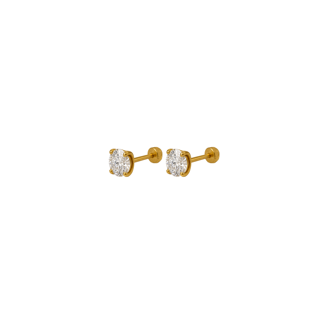 ATELIER DE PERÇAGE : Piercing Calliope à dos plat en or 24K PVD