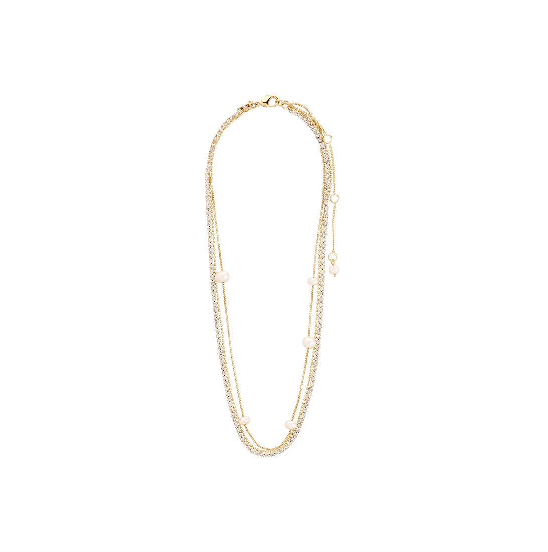 STARLIGHT recycled pearl & crystal necklace 3-in-1