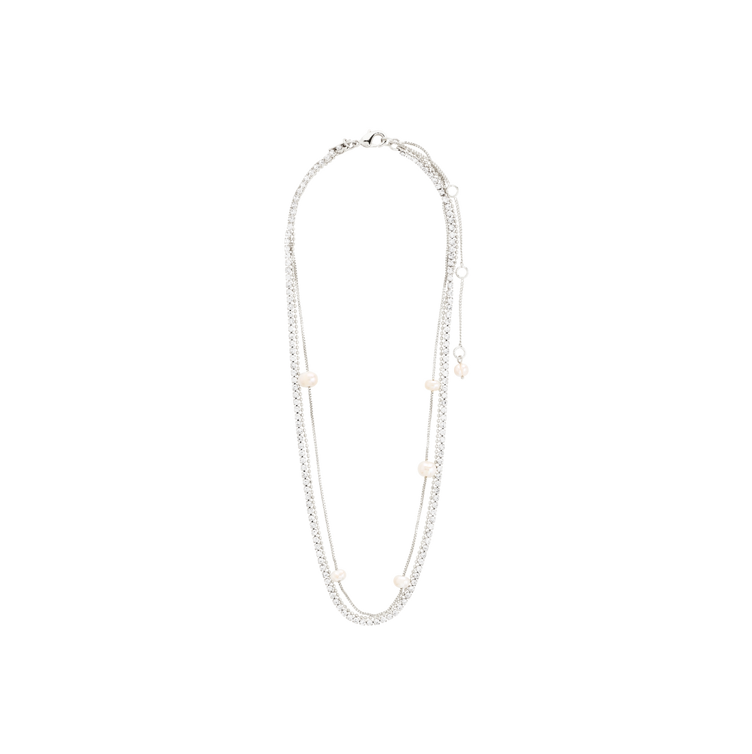STARLIGHT recycled pearl & crystal necklace 3-in-1