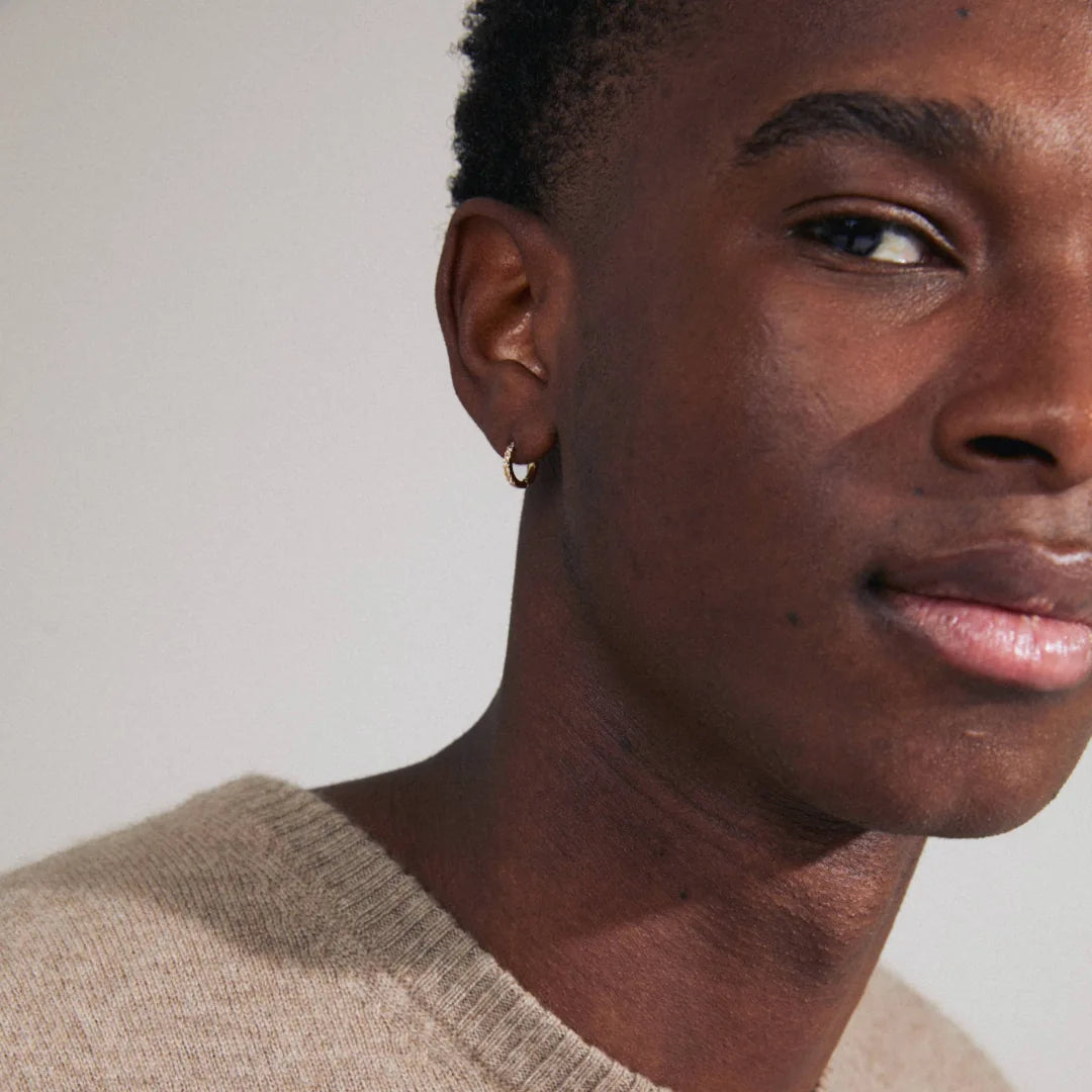 ZOE Crystal Recycled Single Hoop Earring