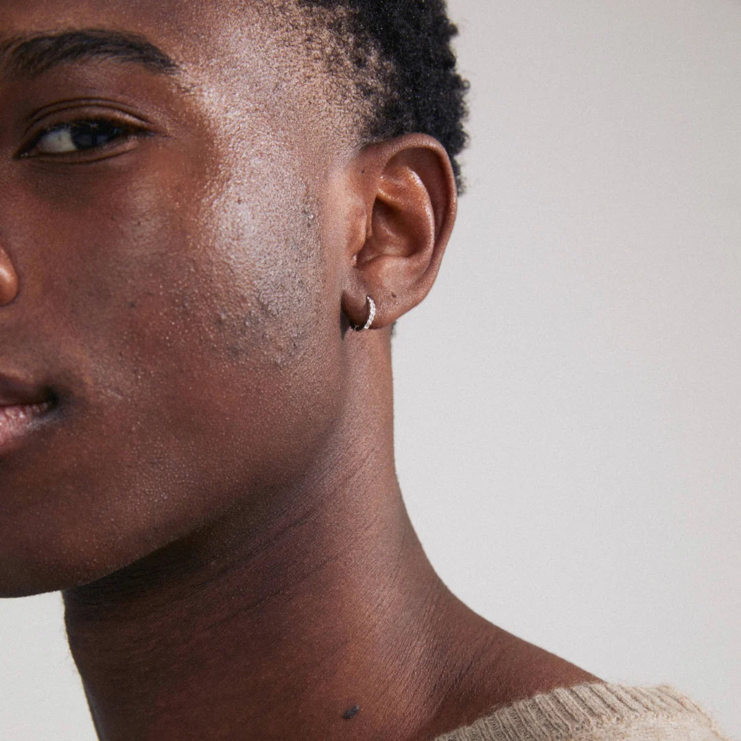 ZOE Crystal Recycled Single Hoop Earring