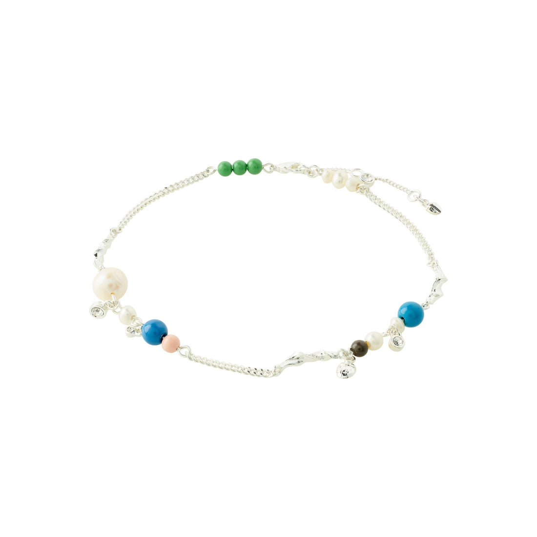 CARE crystal & freshwaterpearl ankle chain - PILGRIM