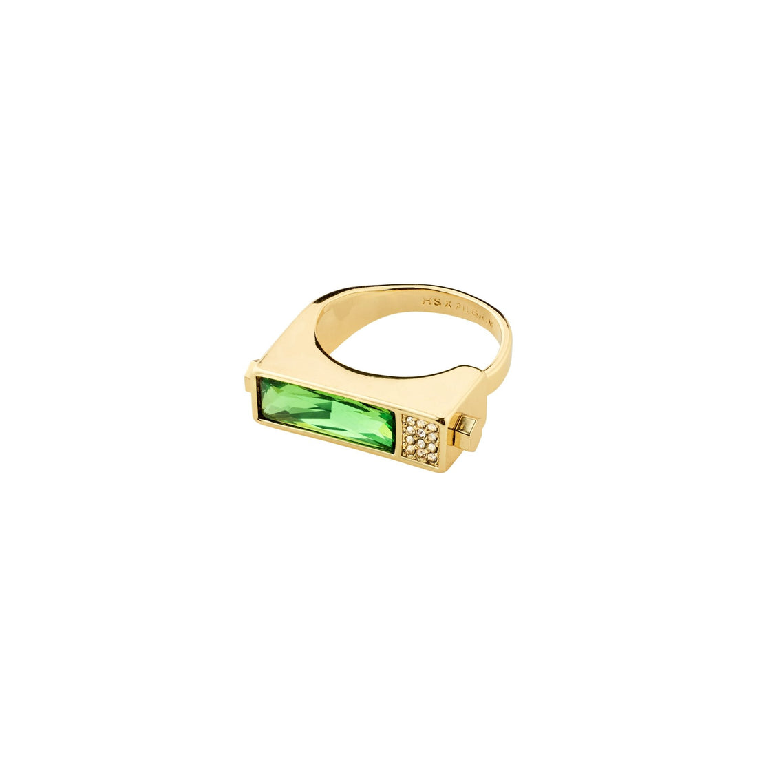 HANNA Recycled Crystal Ring Green - PILGRIM