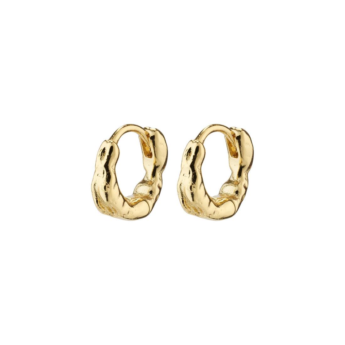 Eddy Recycled Organic Shaped Mini Huggie Hoops - PILGRIM