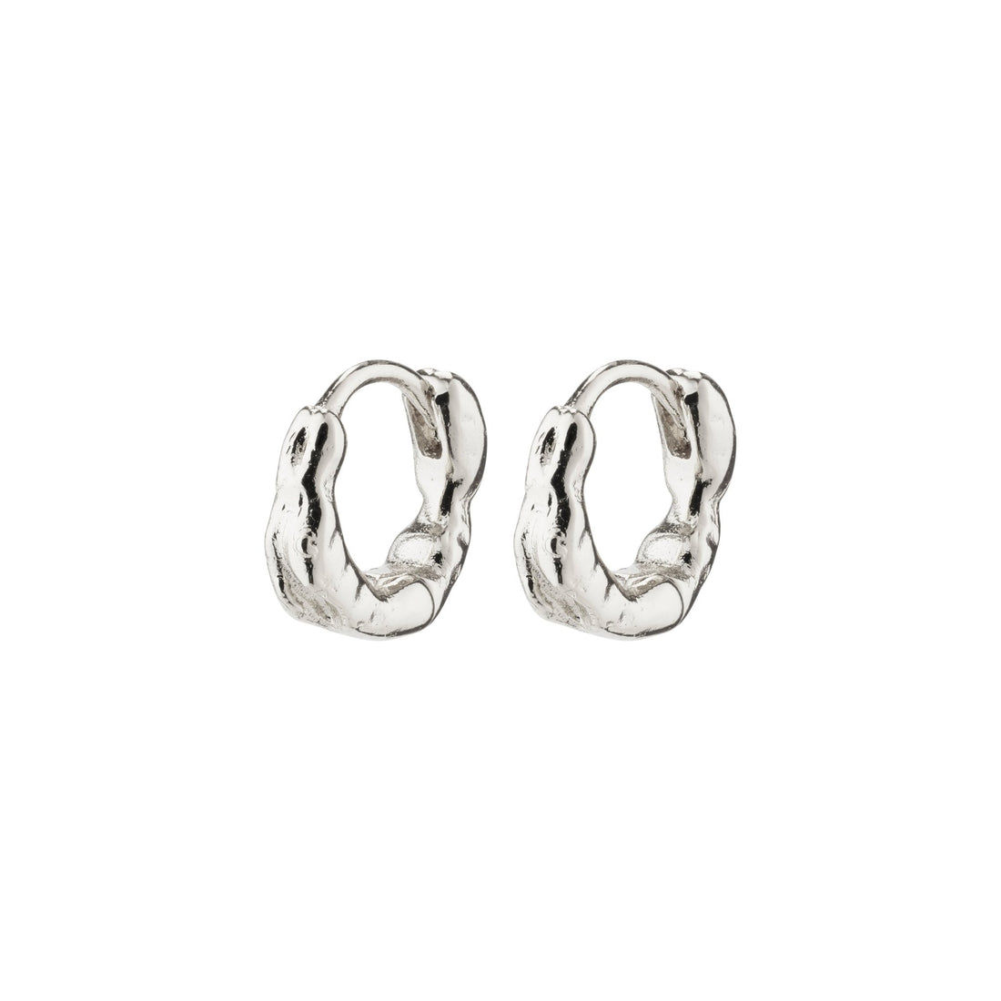 Eddy Recycled Organic Shaped Mini Huggie Hoops - PILGRIM