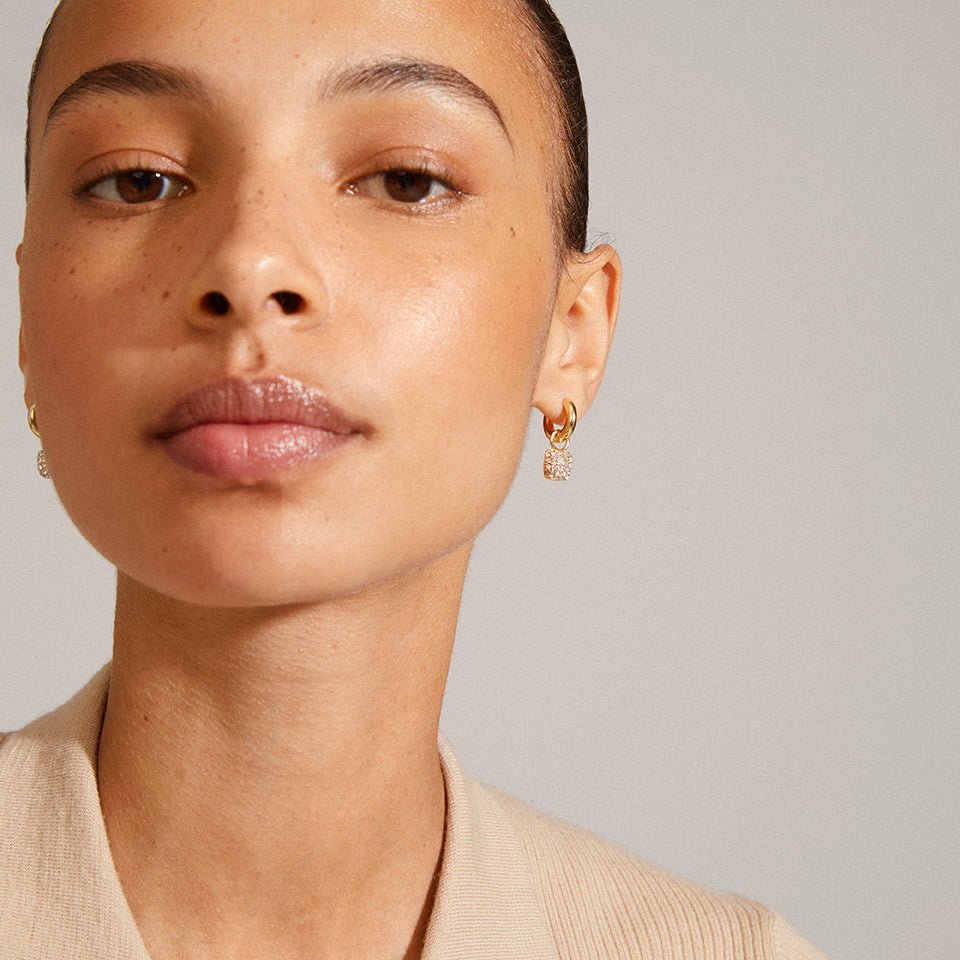 CINDY Recycled Crystal Hoop Earrings - PILGRIM