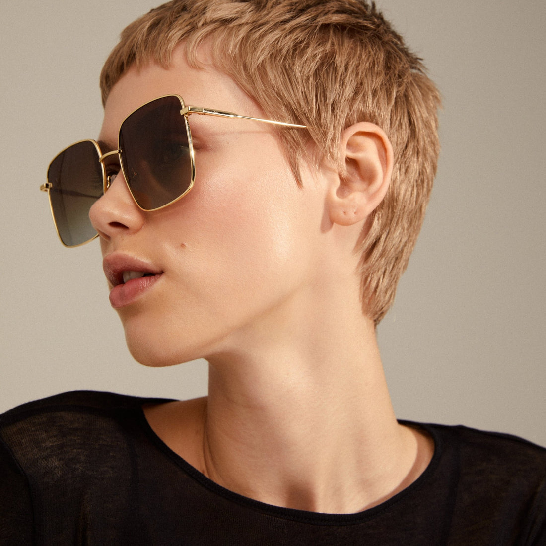 JONAN sunglasses brown/gold - PILGRIM