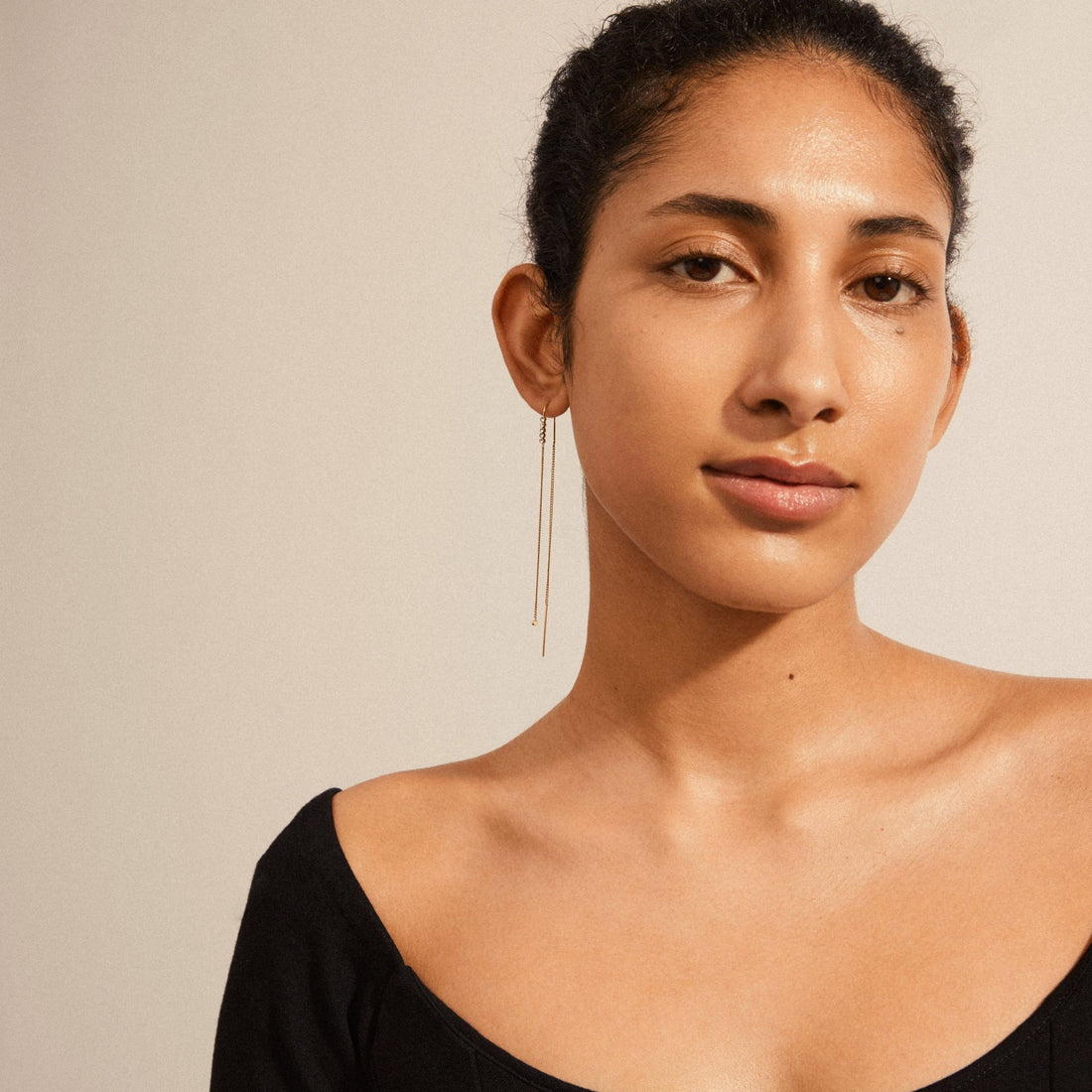 ANDREA Recycled Chain Crystal Earrings - PILGRIM