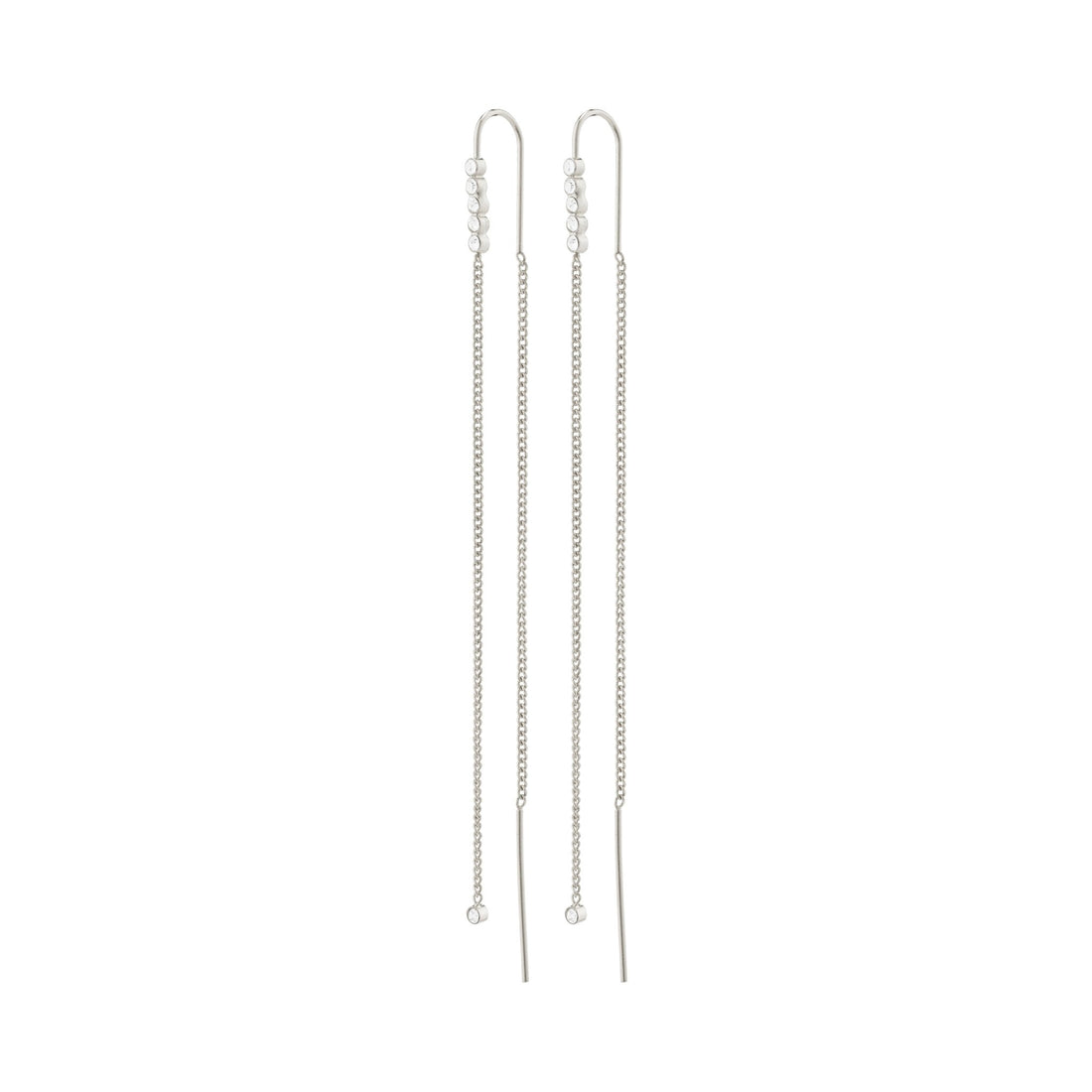 ANDREA Recycled Chain Crystal Earrings - PILGRIM