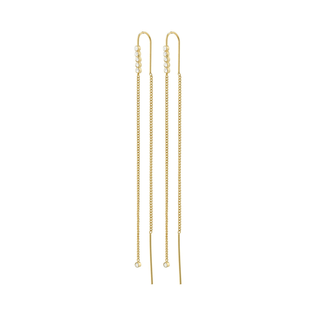 ANDREA Recycled Chain Crystal Earrings - PILGRIM
