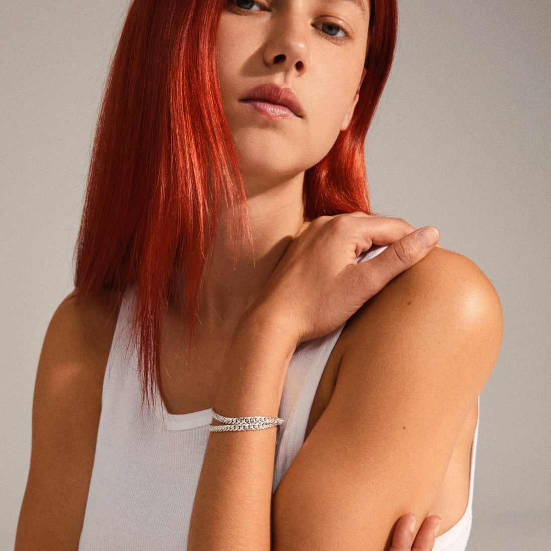 Pilgrim Blossom Recycled 2-In-1 Curb Chain Bracelet - PILGRIM