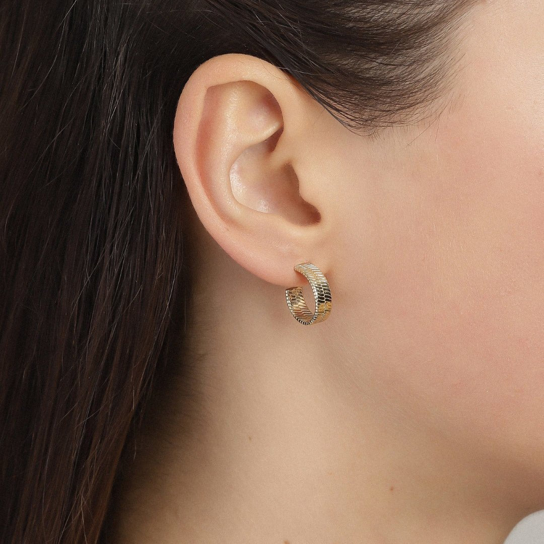 Pilgrim Yggdrasil Snake Chain Hoops - PILGRIM