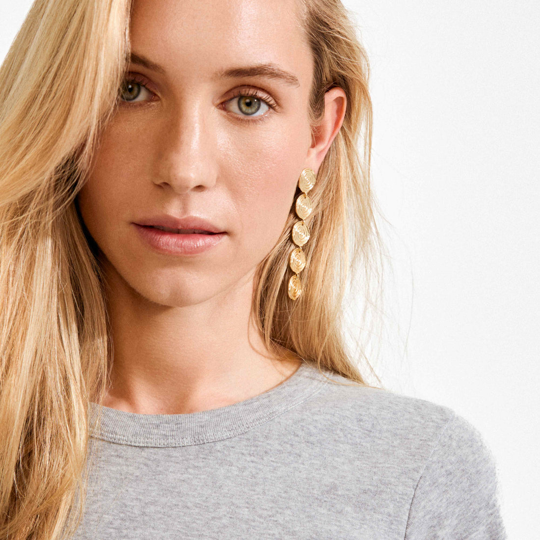 AIR boucles d'oreilles longues spirale recyclées