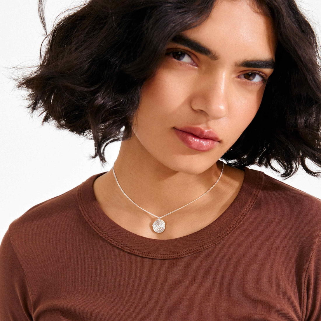 AIR collier pendentif spirale recyclé