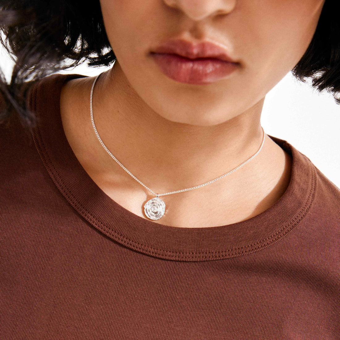 AIR collier pendentif spirale recyclé