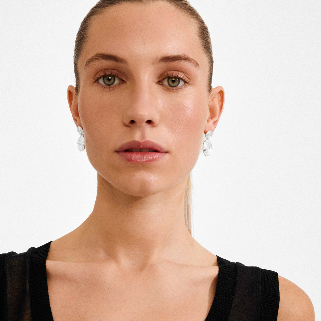 AIR boucles d'oreilles pendentif spirale recyclées