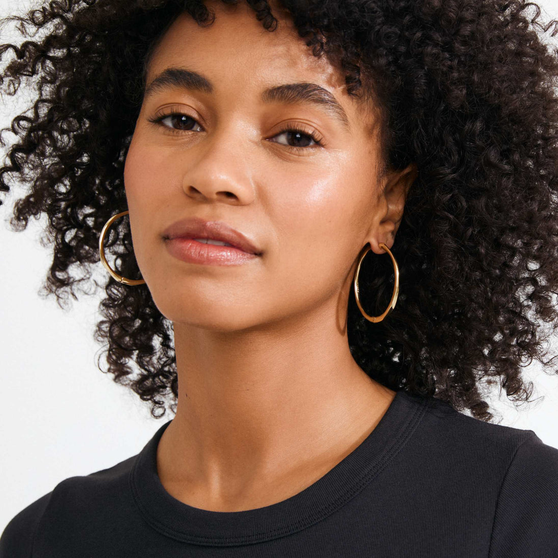 PRESENCE recycled textured hoop earrings
