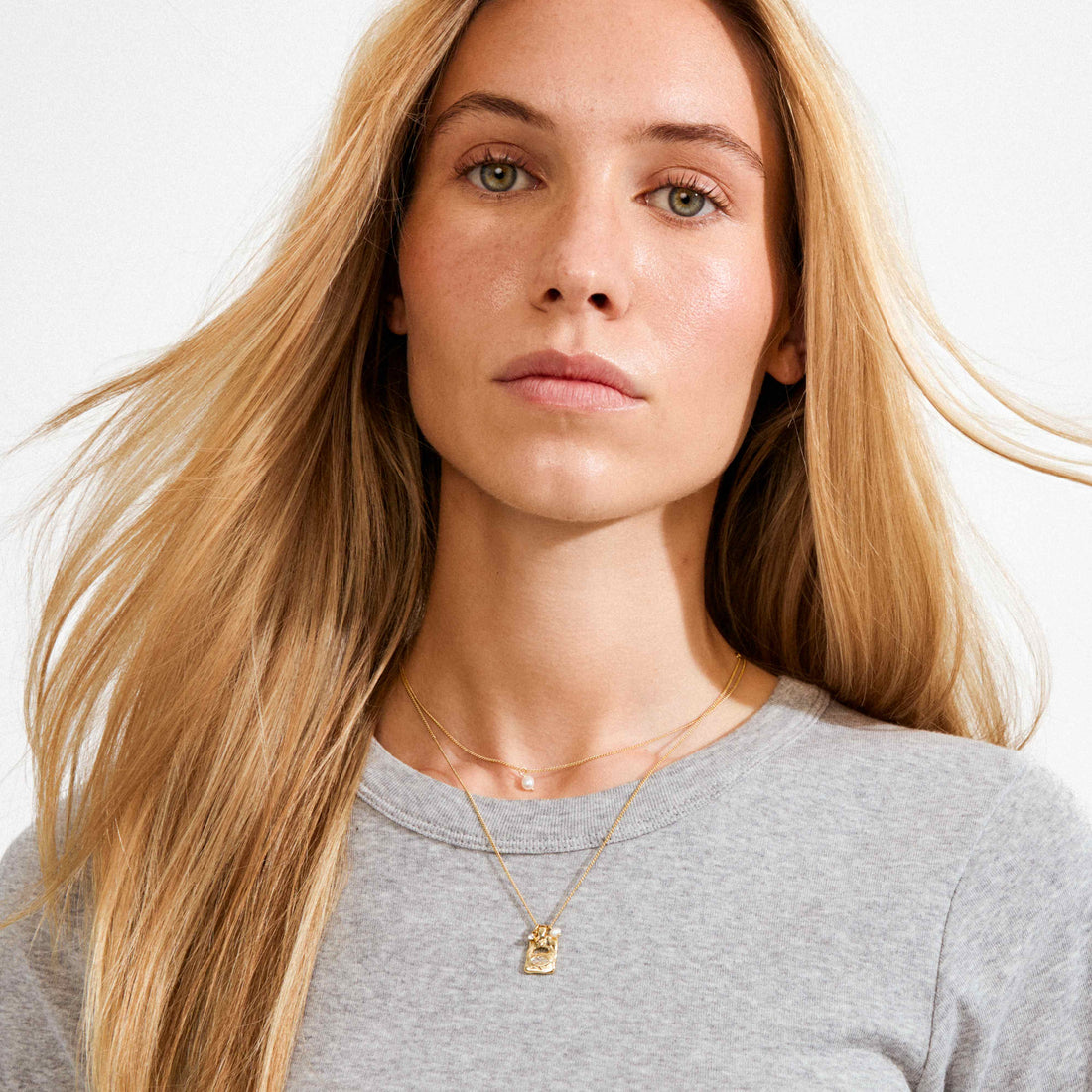 FIRE collier pendentifs cristaux recyclé 2-en-1