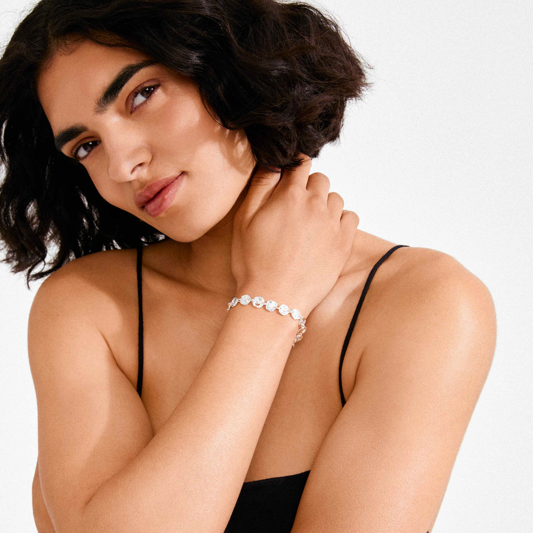 FIRE bracelet pièces & cristaux recyclé