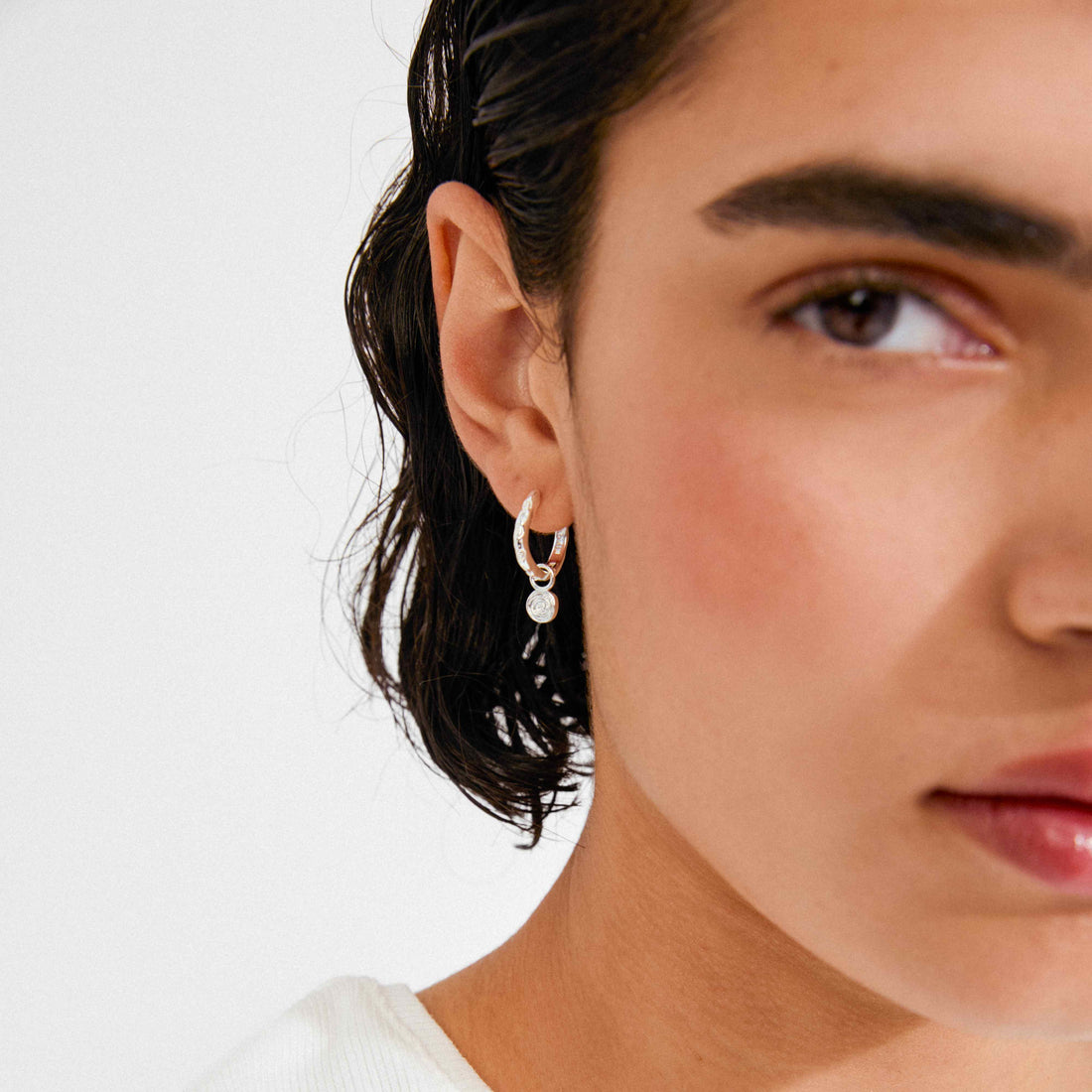 FIRE anneaux pendentif spirale recyclés