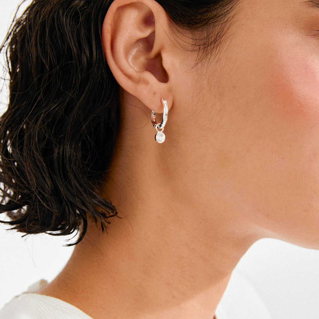 FIRE anneaux pendentif spirale recyclés