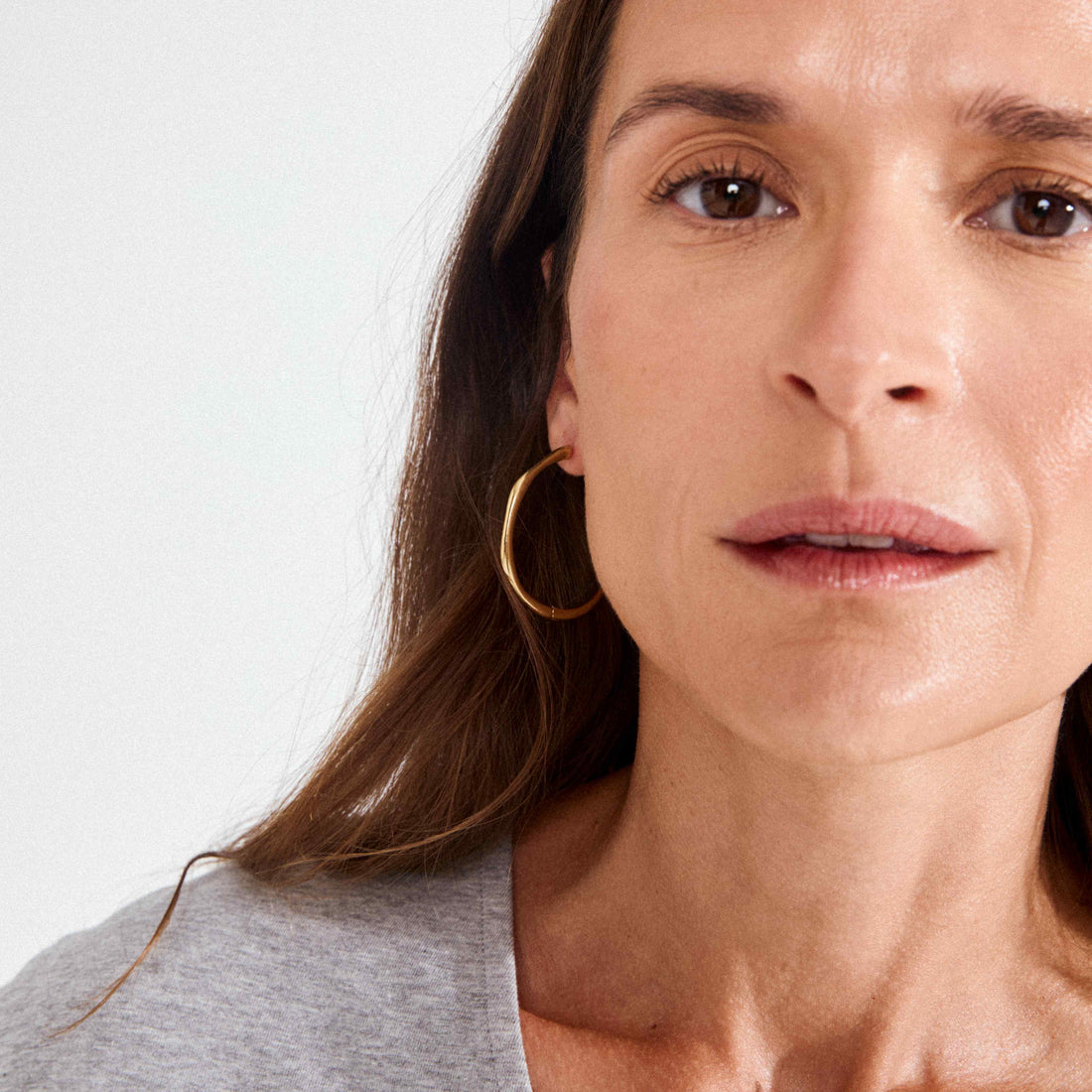 HAZE boucles d'oreilles anneaux fins recyclés