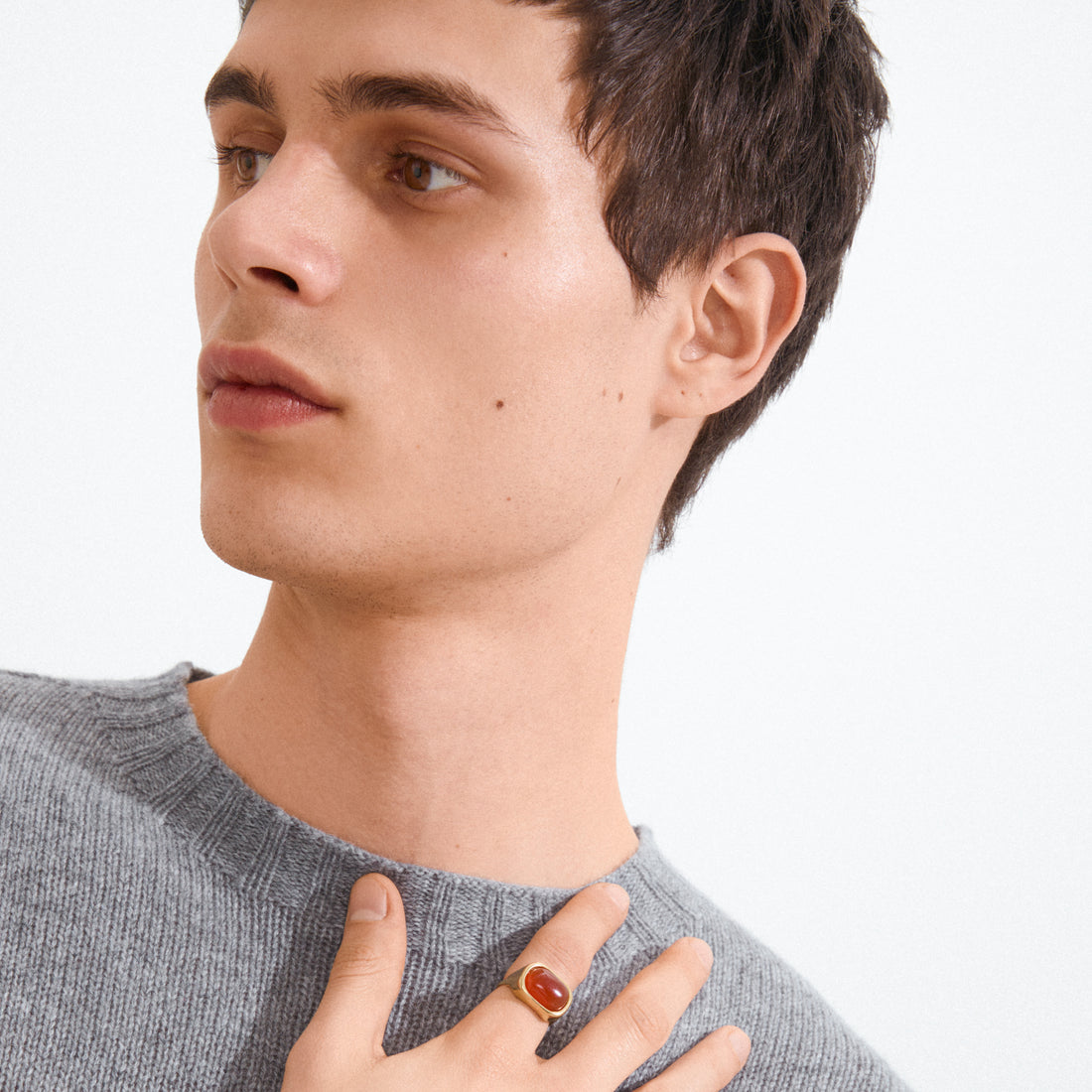 NOW bague agate rouge recyclée