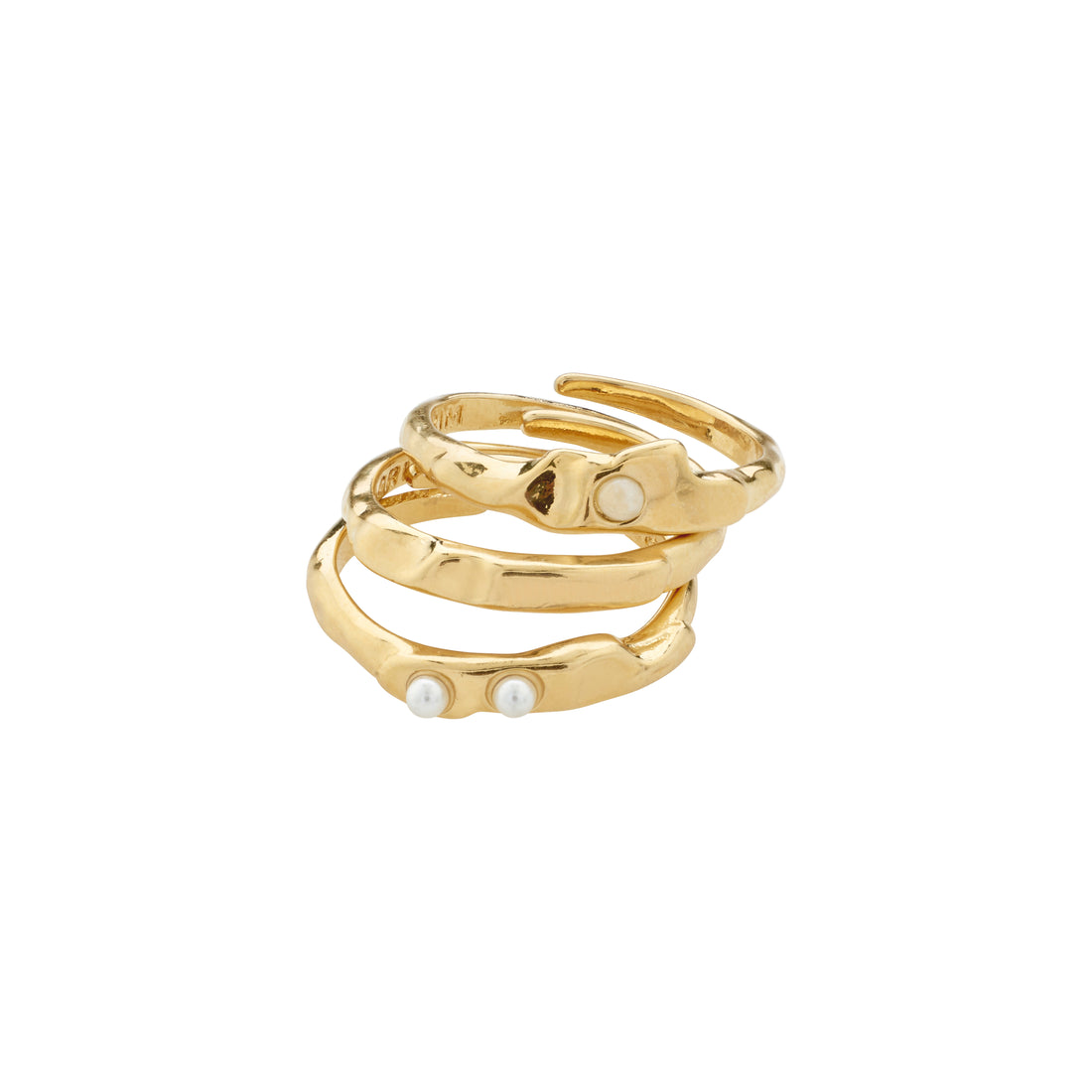 PILGRIM TRUST recycled rings 3-in-1 set 