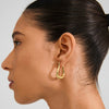 UNFOLD recycled teardrop hoop earrings