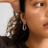 UNFOLD recycled teardrop hoop earrings