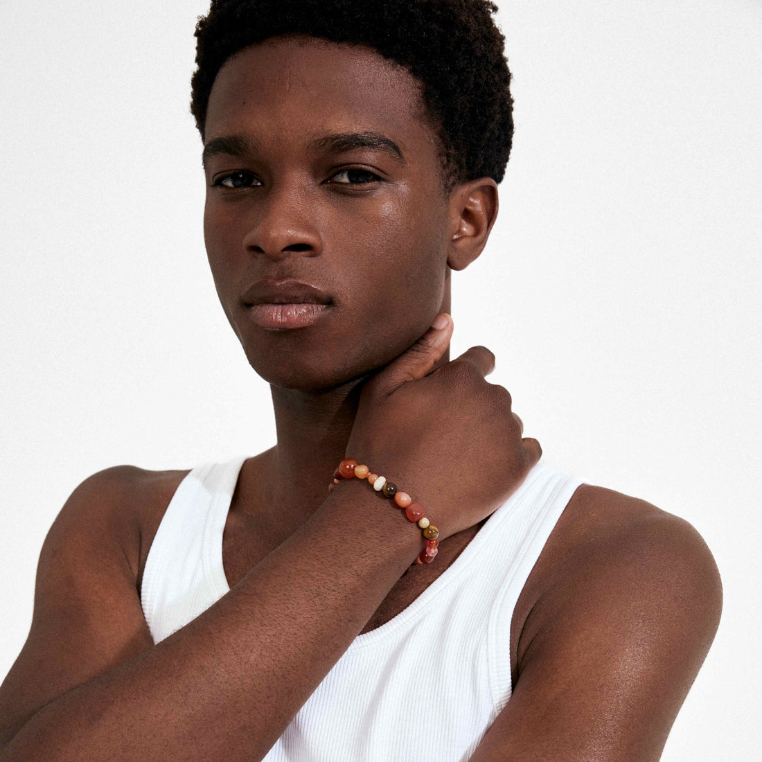 IRIS semi-precious stones bracelet red