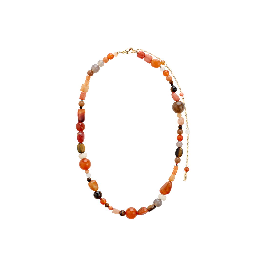IRIS semi-precious stones necklace red