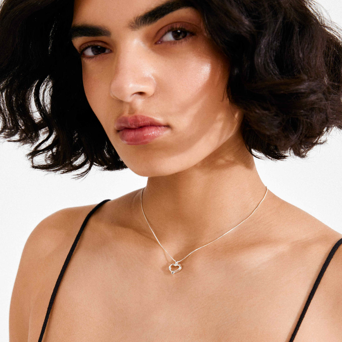 IRIS collier pendentif coeur recyclé