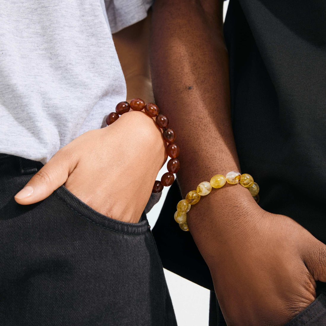 STILL BRACELET DE BILLES RECYCLÉ BRUN
