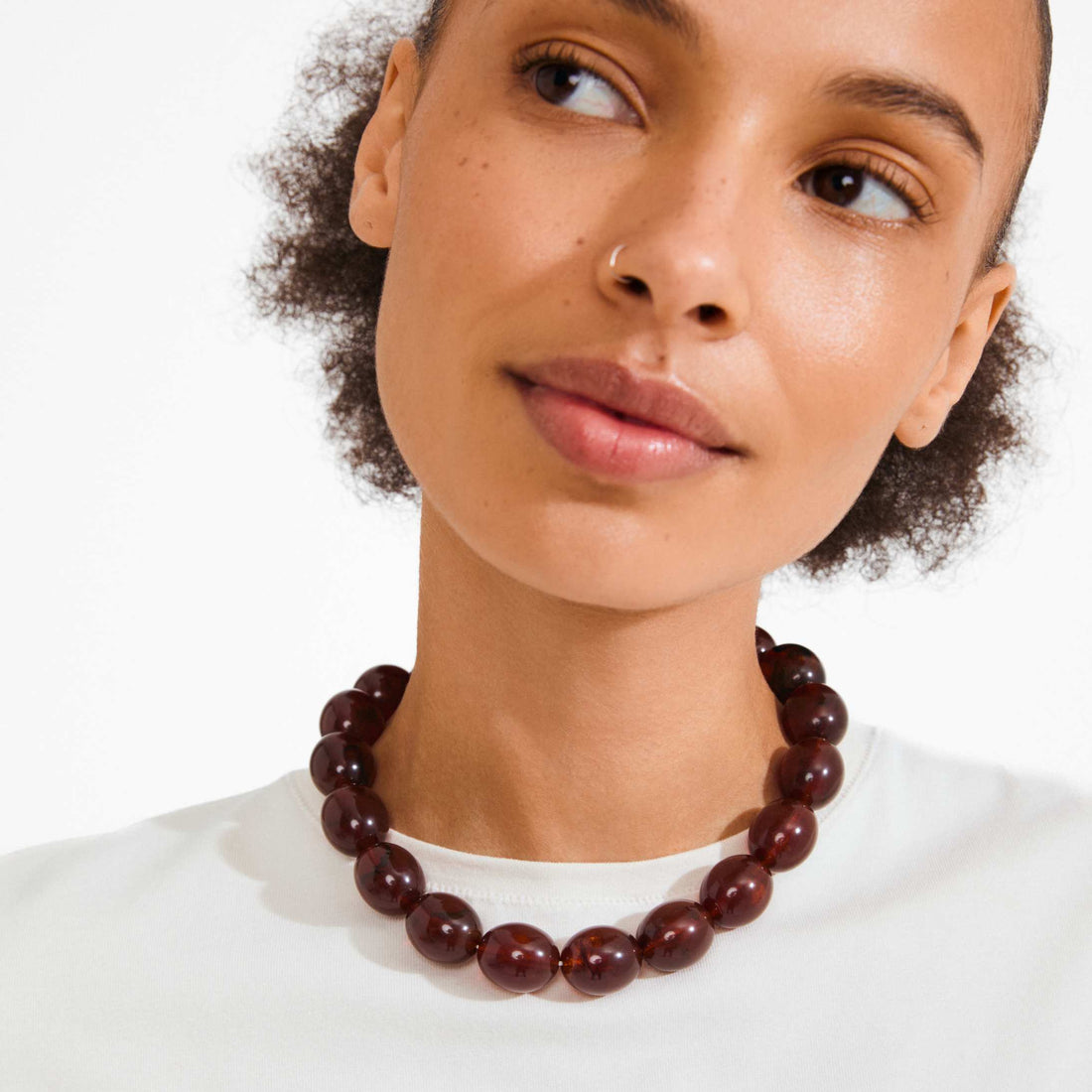 STILL COLLIER DE BILLES RECYCLÉ BRUN